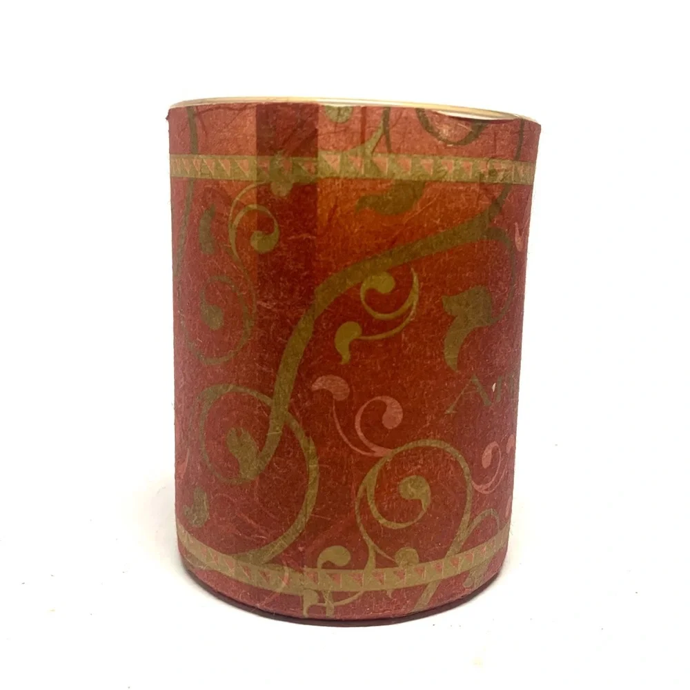Love Amour Red Glass Cinnamon Scented Votive Candle Romantic Decor